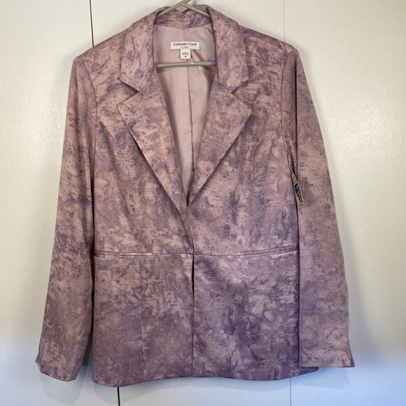 Coldwater Creek Blazer Jacket Lavender Size 10 Open Front - Picture 1 of 9